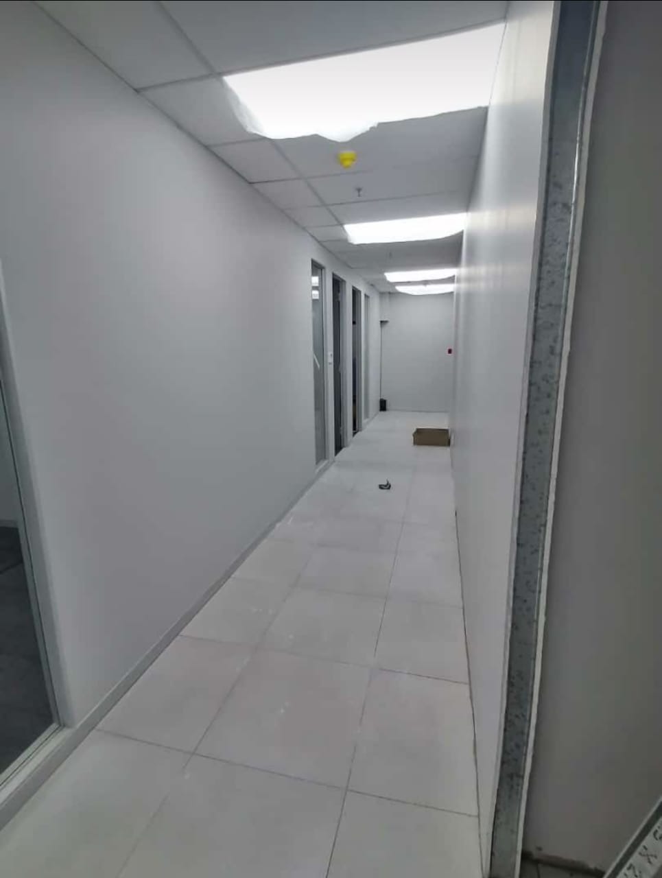 white painted corridor in a rental property