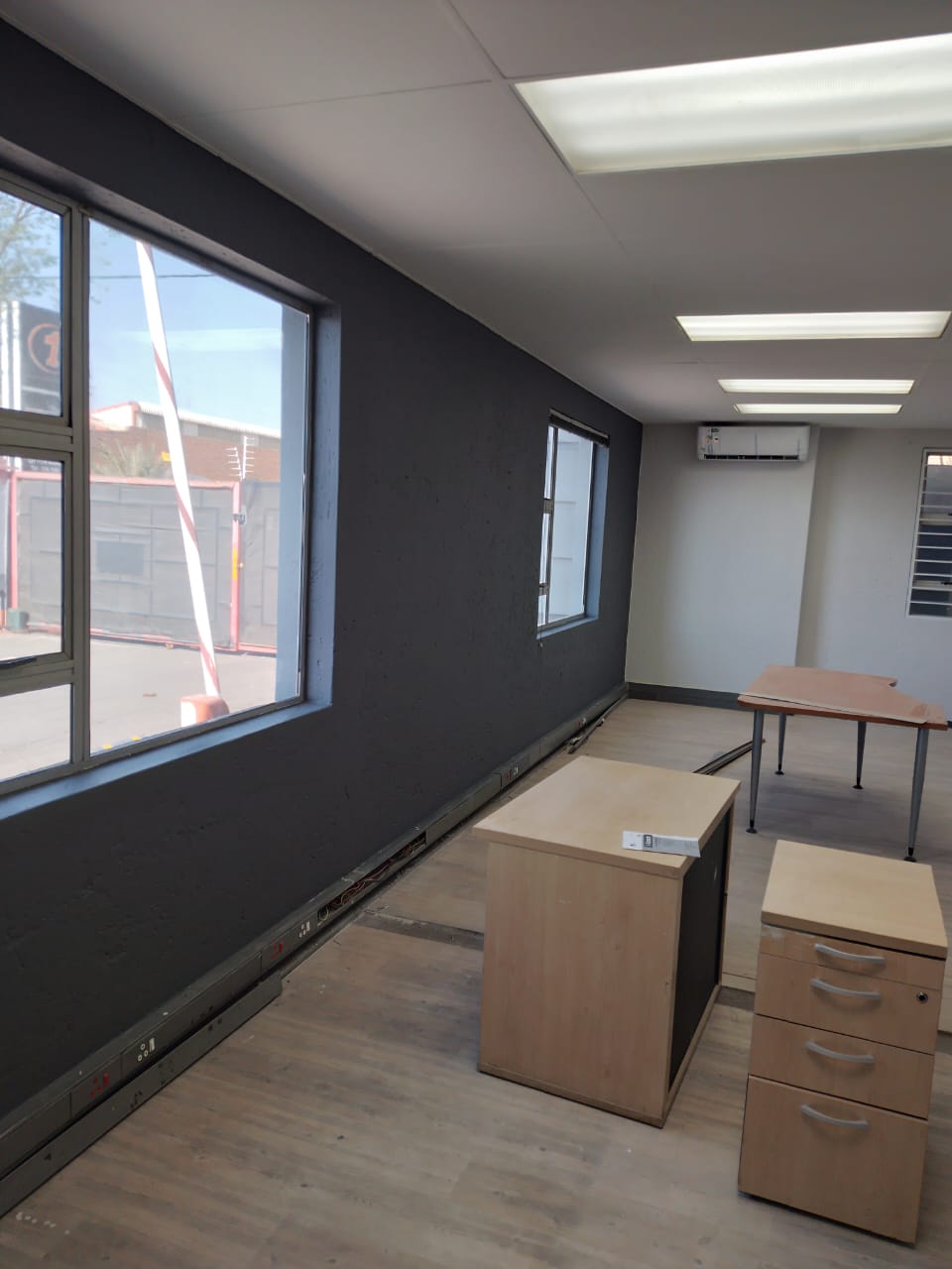 office interior wall painted gray