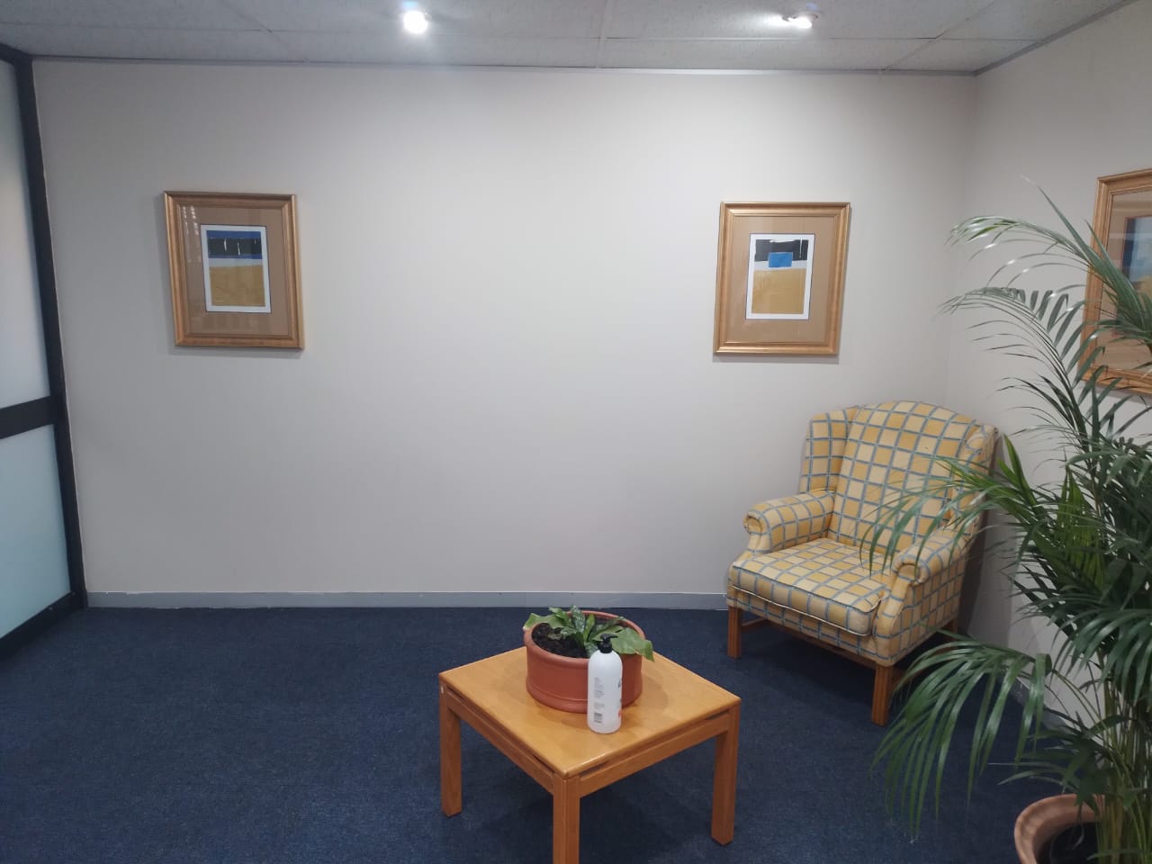 freshly painted waiting room
